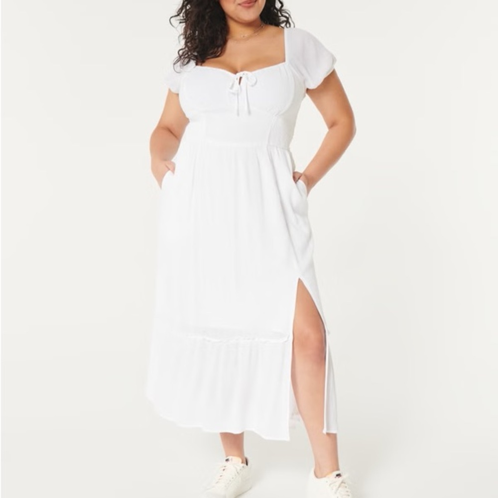 Hollister White Maxi Dress